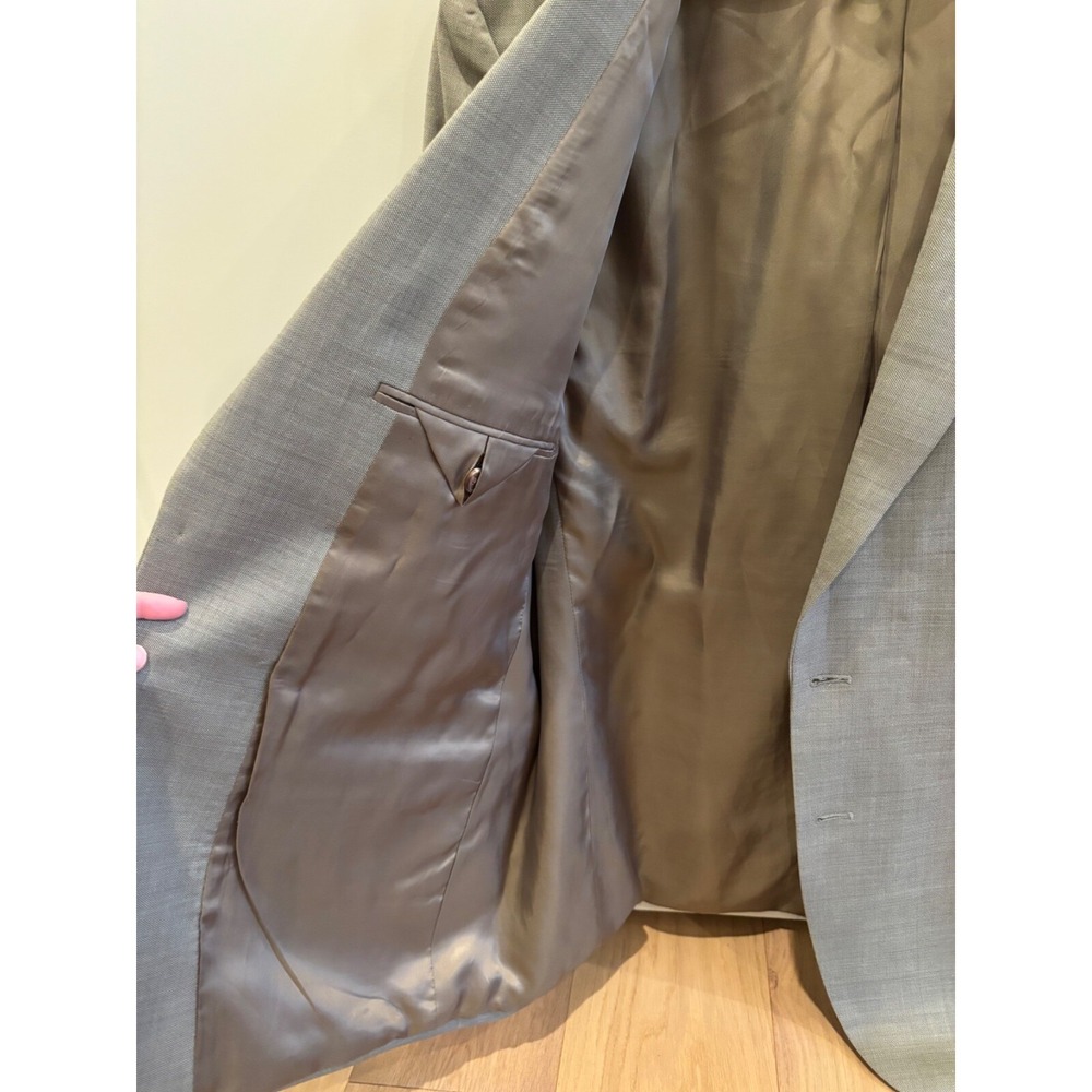 Lauren Ralph Lauren Wool Blazer Men's 44R Grey Sport Coat Suit Jacket 2 Button - Picture 5 of 11